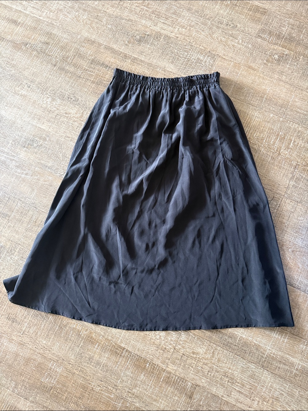 Classic Black A-Line Skirt - Elastic Waist